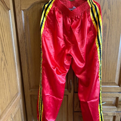 Twins tracksuit men XL red satin like new