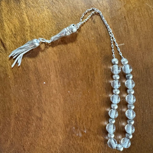 Silver Komboloi 925 with Quartz Crystal beads like new