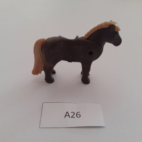Playmobil pony A26 like new, dark brown with light mane and tail