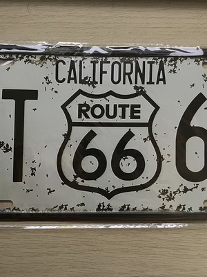Route 66 sign new, size 15x30cm