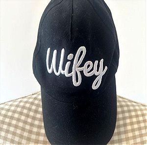 γυναικείο μαύρο καπέλο baseball cap wifey.