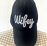  γυναικείο μαύρο καπέλο baseball cap wifey.