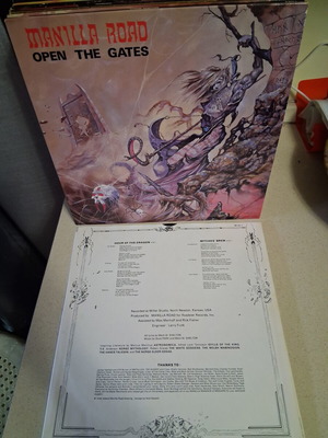 Manilla Road Open The Gates LP and 12' EP, metal