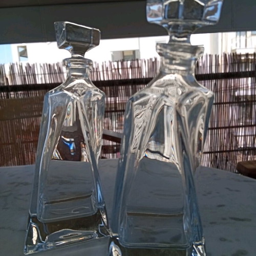 Bohemia crystal decanters like new, set of two
