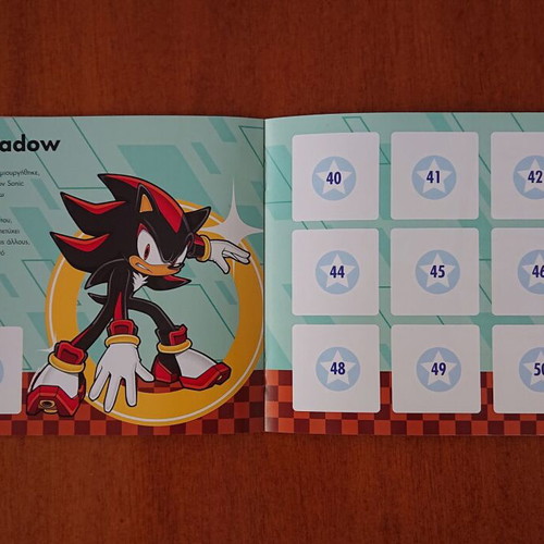Sonic the Hedgehog Sticker Album new, 54 stickers, Koukou Roukou Friends