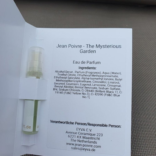 Jean Poivre The Mysterious Garden Eau de Parfum sample