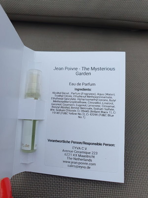 Jean Poivre The Mysterious Garden Eau de Parfum sample