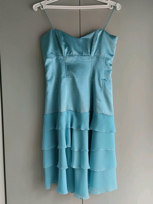 Φόρεμα κοκτέιλ μεταχειρισμένο, τιρκουάζ, μέγεθος S