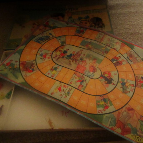 Board game To Haroumeno Scholasma used, lithograph from EPA 60s