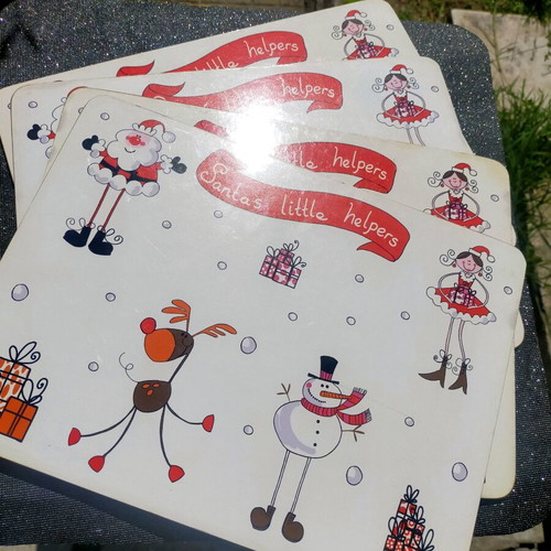 Christmas Placemats used, set of four