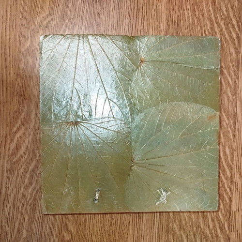 Album with pressed paper and natural leaves, like new, 10 pages