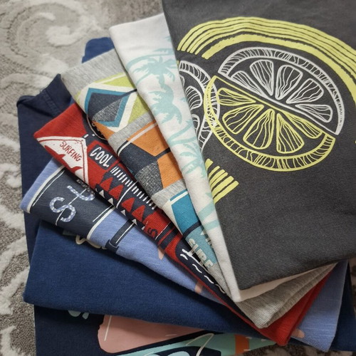 Orchestra t-shirt set used, pack of 7 for boys size 110 cm