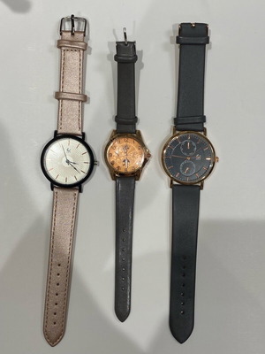 Women's stainless steel watches new, set of 3 pieces