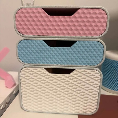 3D Printed Modular Storage Drawer with Geometric Design