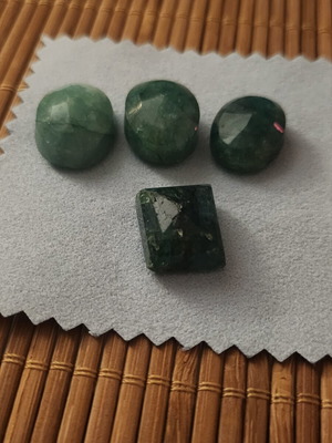 Cut emeralds