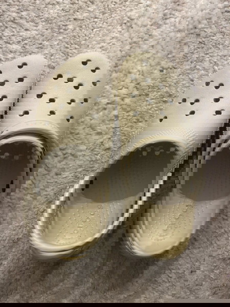 Crocs beige platform