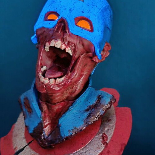 Captain America Zombie Bust handmade resin collectible