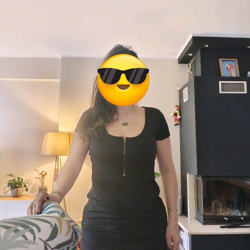Black elastic dress like new