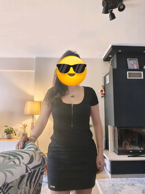 Black elastic dress like new
