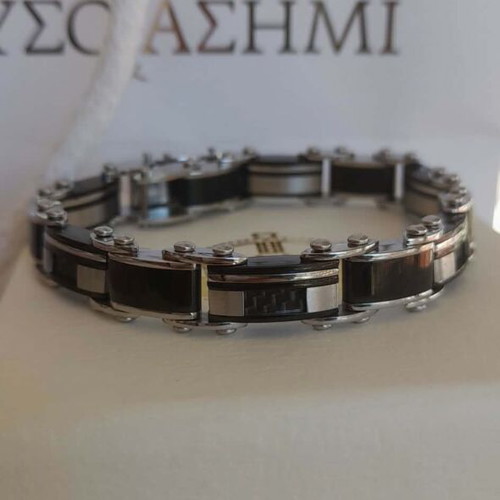 Visetti men's stainless steel bracelet and handcuff, new