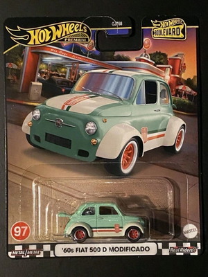 Hot Wheels Premium '60s Fiat 500D Modificado new collectible car 1:64 scale
