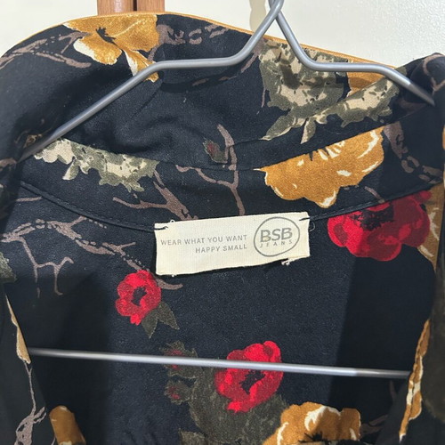 BSB floral dress like new, size small, satin fabric