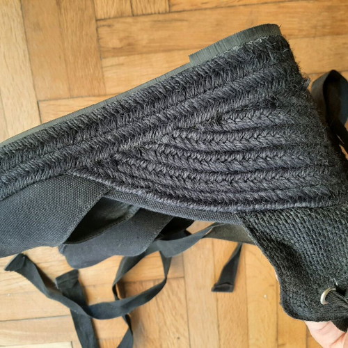 Espadrille platform black size 39 like new