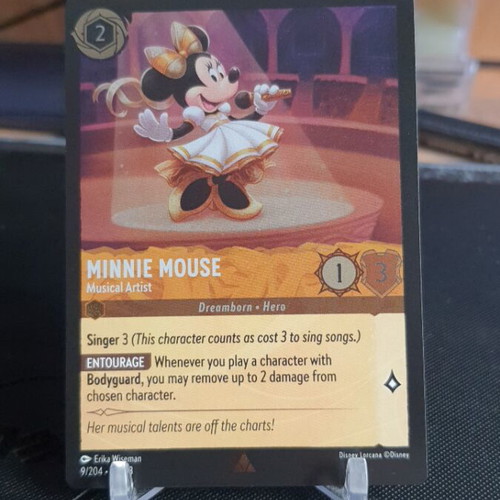 Minnie Mouse Musical Artist 9/204 Into the Inklands Cold Foil like new