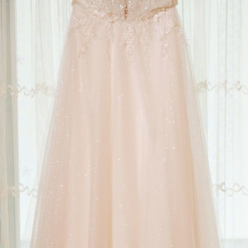 Wedding dress handmade used, white, size S / 36 / 8