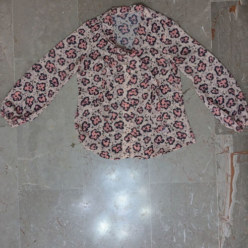 Billy Sabbado transparent floral blouse M, like new, pink