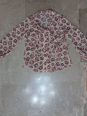 Billy Sabbado transparent floral blouse M, like new, pink