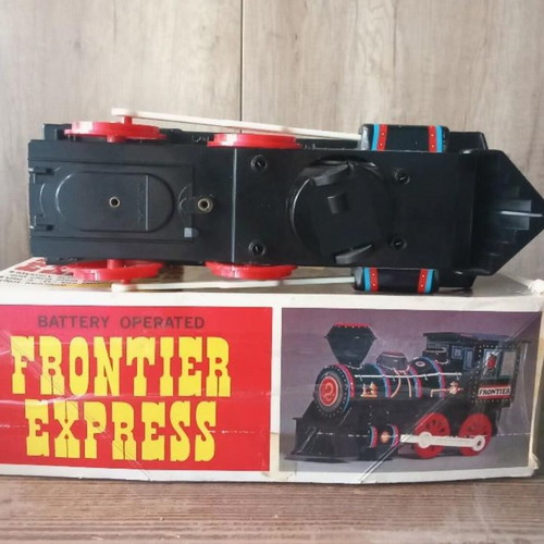 Vintage Frontier Express Tin Toy Train 1960 Modern Toys Japan like new