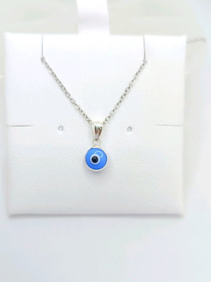 Necklace chain with silver 925 evil eye new, turquoise