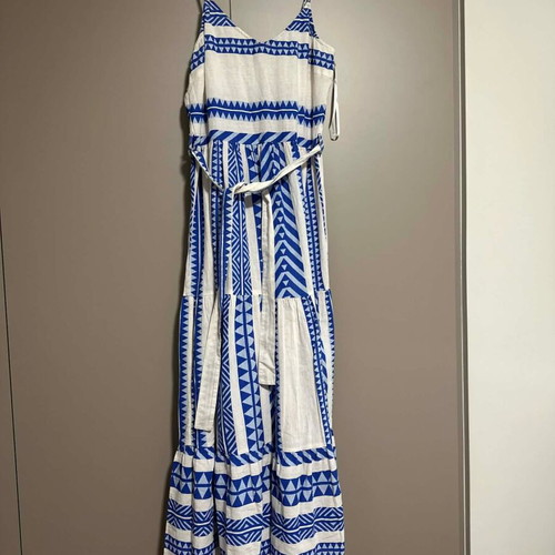 Promoda summer dress like new, size XS/S, white and blue