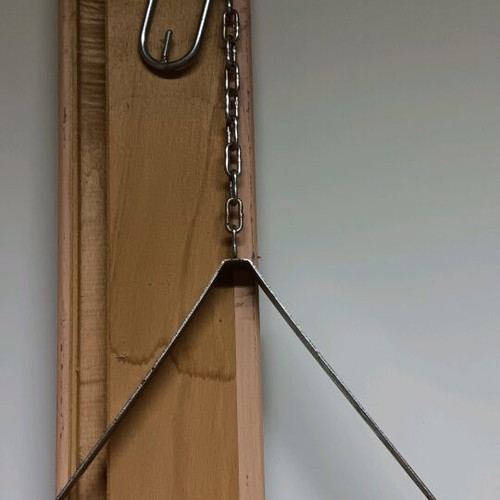 Wooden bird swing like new with metal chain and hook