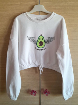 SHEIN cotton sweatshirt for girl No10 like new, white