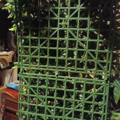 Panel with artificial plants like new, modular square 25x25cm