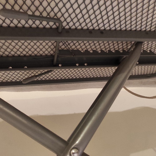 Large folding ironing board used