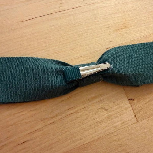 Diptyque bow new, green cotton with white print