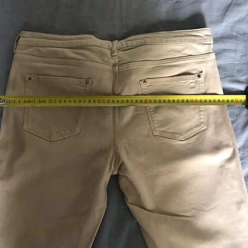 Massimo Dutti women's stretch fitted pants like new, beige, XXL 44 16