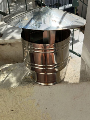 Metal chimney cap used