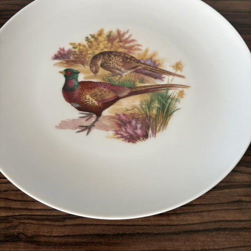 Eschenbach Bavaria vintage porcelain plates set of 2 with hunting motifs