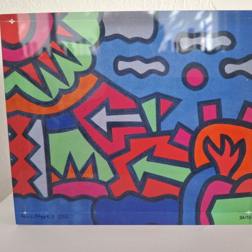 Digital print by Alexis Akrithakis Untitled 1992 acrylic on canvas limited edition used