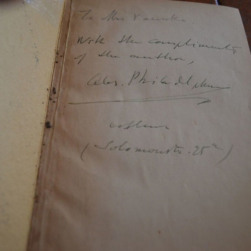 The Man Degenerated Ape book used, signed by Alexander Philadelpheus