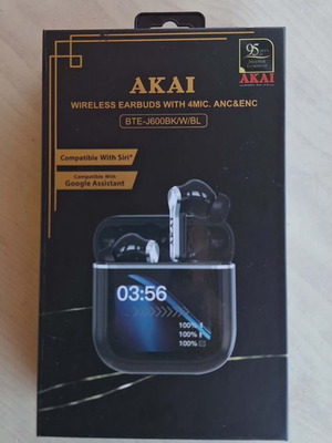 Akai BTE-J600W Bluetooth слушалки нови