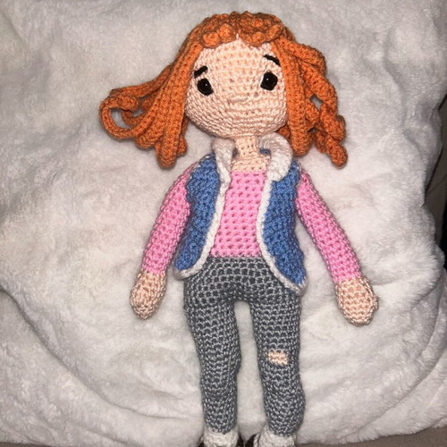 Handmade knitted doll new