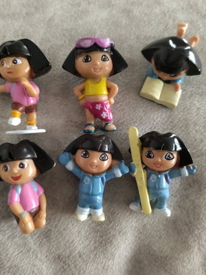 Φιγούρες Ντόρα η Εξερευνήτρια μεταχειρισμένες, πακέτο 6 τεμαχίων