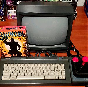 Amstrad CPC 6128 + Οθόνη Amstrad GT-65 + Joystick + "Shinobi" Game