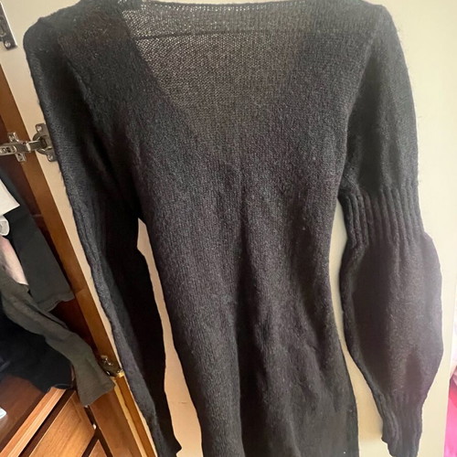 Benetton turtleneck sweater long like new, black