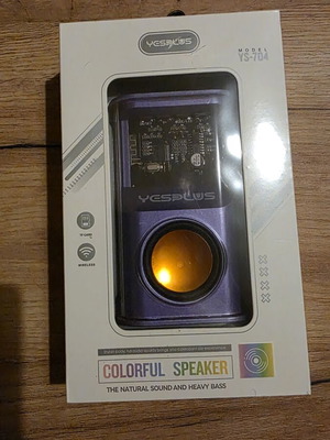 Wireless speaker 5 watt, purple, new, ideal for home and office